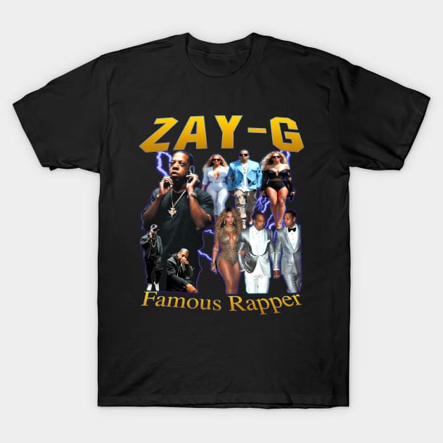 Zay-G Famous Rapper - Rap Tee T-Shirt by blueversion